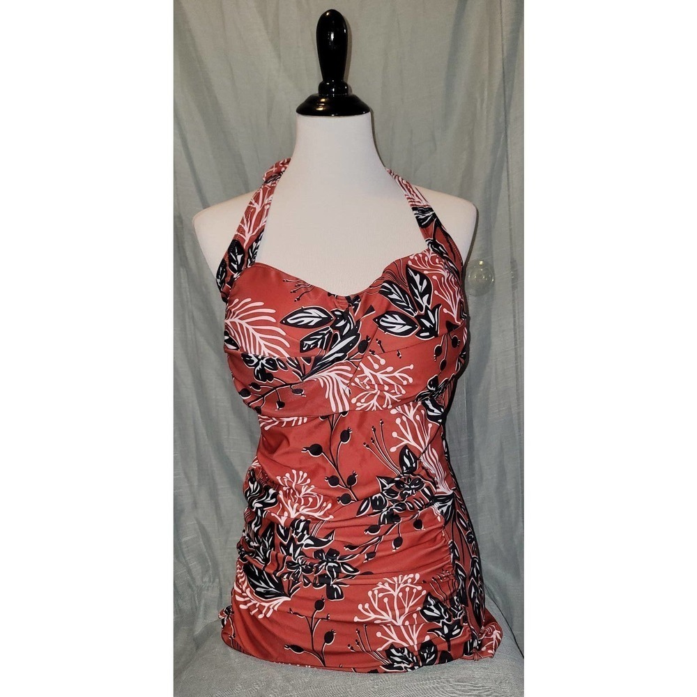 NWOT One piece swimsuit 4x Tropical Halter Style